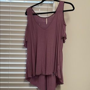 Free people keyhole sleeve tee